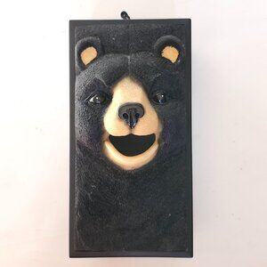 RARE Black Bear Rectangular Tissue Box Cover